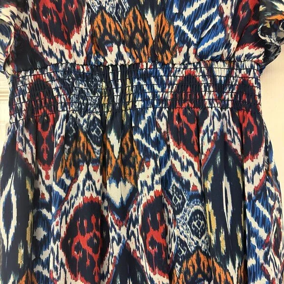 As You Wish Baby Doll Dress Womens MediumV-neck Knee Length Light Weight Boho - Picture 4 of 8